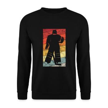 Ice Hockey Ice Hockey Retro Skates Puck Ice - Unisex Sweatshirt - black - Front - Alina (178cm) & Michal (187cm)