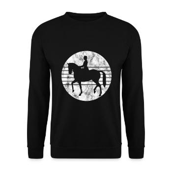 Dressage Équitation Cavaliers de dressage Équitation Équitation - Sweat-shirt Unisexe - noir - Devant - Alina (178cm) & Michal (187cm)
