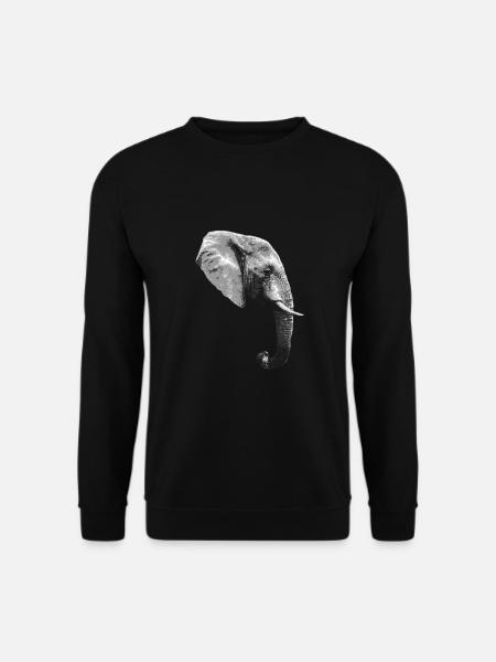 Elephant Head Animal Proboscis Elephant - Unisex Sweatshirt - black