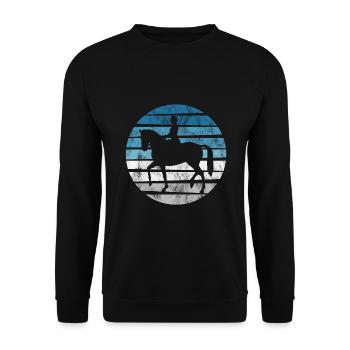 Dressage Dressage Dressage Dressage Cavalier Équitation - Sweat-shirt Unisexe - noir - Devant - Alina (178cm) & Michal (187cm)
