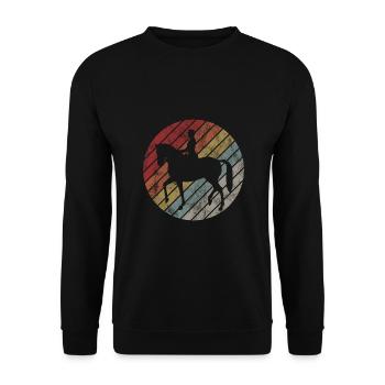 Dressage Dressage Dressage Rider Riding Horse - Unisex Sweatshirt - black - Front - Alina (178cm) & Michal (187cm)