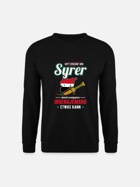 Syrien Syrer Syrischer Krumm Dolch - Unisex Pullover - Schwarz