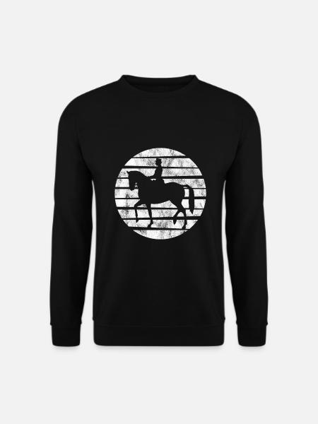 Dressage Cavalier de dressage Cheval d’équitation - Sweat-shirt Unisexe - noir
