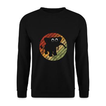 Eléphant éléphant pour enfants - Sweat-shirt Unisexe - noir - Devant - Alina (178cm) & Michal (187cm)