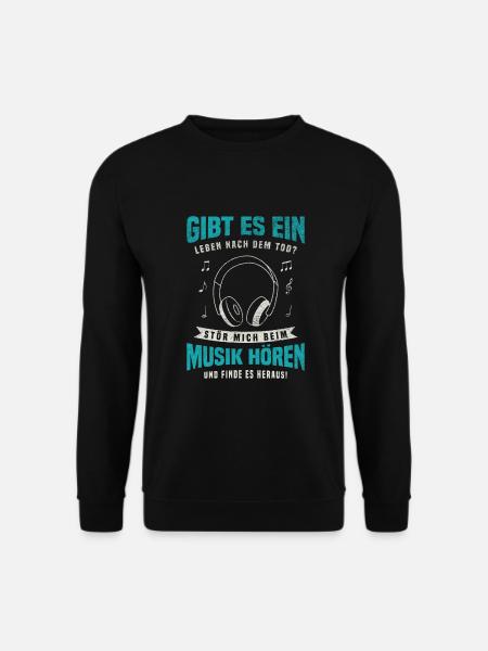 Musik Kopfhörer Musiker Konzert Musikant Musik - Unisex Pullover - Schwarz