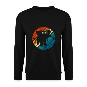 Eléphant éléphant pour enfants - Sweat-shirt Unisexe - noir - Devant - Alina (178cm) & Michal (187cm)