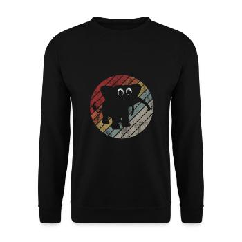 Eléphant éléphant pour enfants - Sweat-shirt Unisexe - noir - Devant - Alina (178cm) & Michal (187cm)
