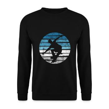 Skateboarder Skateboard Skater Skate Skateing - Sweat-shirt Unisexe - noir - Devant - Alina (178cm) & Michal (187cm)
