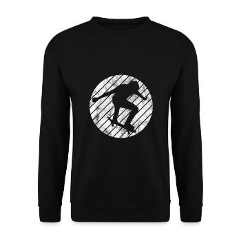 Skateboarder Skateboard Skater Skate Skateing - Unisex Sweatshirt - black - Front - Alina (178cm) & Michal (187cm)
