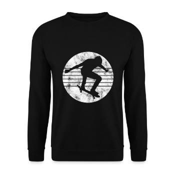 Skateboarder Skateboard Skater Skate Skateing - Unisex Sweatshirt - black - Front - Alina (178cm) & Michal (187cm)