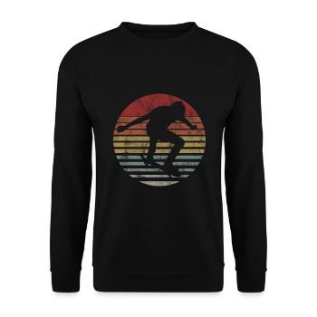 Skateboarder Skateboard Skater Skate Skateing - Sweat-shirt Unisexe - noir - Devant - Alina (178cm) & Michal (187cm)