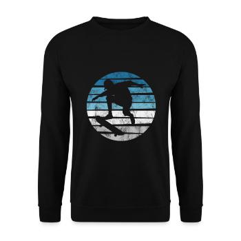 Skateboarder Skateboard Skater Skate Skateing - Unisex Sweatshirt - black - Front - Alina (178cm) & Michal (187cm)