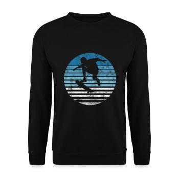Skateboarder Skateboard Skater Skate Skateing - Unisex Sweatshirt - black - Front - Alina (178cm) & Michal (187cm)