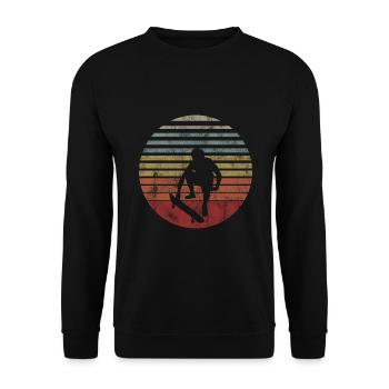 Skateboarder Skateboard Skater Skate Skateing - Unisex Sweatshirt - black - Front - Alina (178cm) & Michal (187cm)