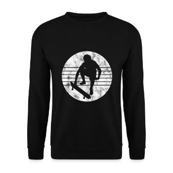Skateboarder Skateboard Skater Skate Skateing - Unisex Sweatshirt - black - Front - Alina (178cm) & Michal (187cm)