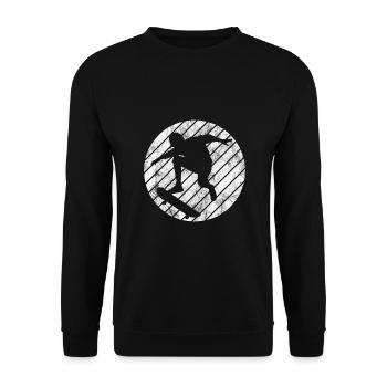 Skateboarder Skateboard Skater Skate Skateing - Unisex Sweatshirt - black - Front - Alina (178cm) & Michal (187cm)