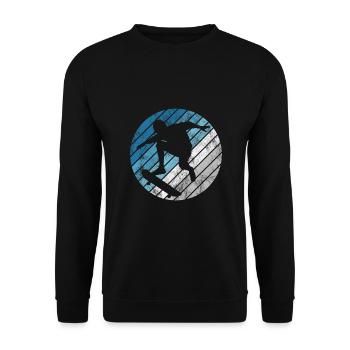 Skateboarder Skateboard Skater Skate Skateing - Unisex Sweatshirt - black - Front - Alina (178cm) & Michal (187cm)