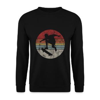 Skateboarder Skateboard Skater Skate Skateing - Unisex Sweatshirt - black - Front - Alina (178cm) & Michal (187cm)