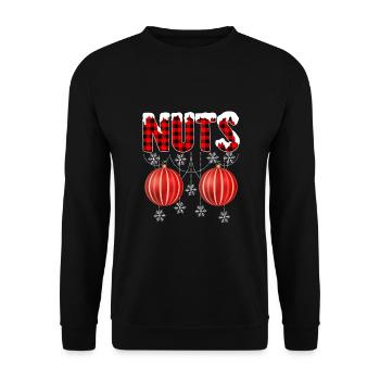 Noix Châtaignes Paire de Noël ajustée - Sweat-shirt Unisexe - noir - Devant - Alina (178cm) & Michal (187cm)