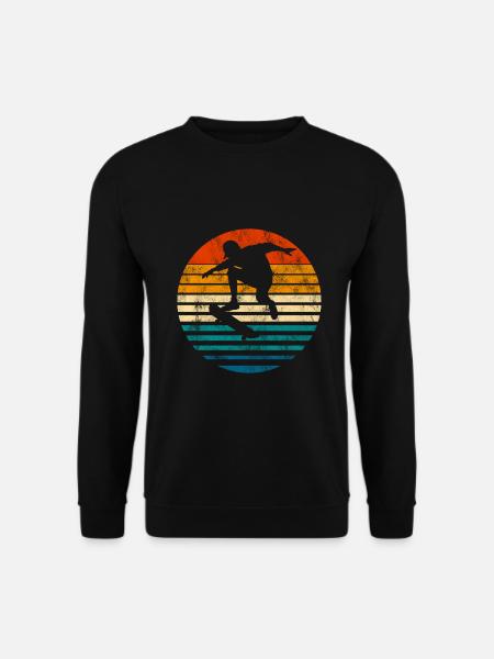 Skateboarder Skateboard Skater Skate Skateing - Unisex Pullover - Schwarz