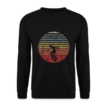Skateboarder Skateboard Skater Skate Skateing - Sweat-shirt Unisexe - noir - Devant - Alina (178cm) & Michal (187cm)