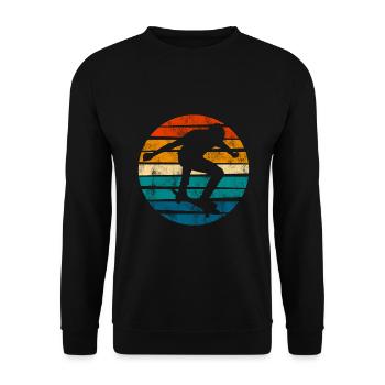 Skateboarder Skateboard Skater Skate Skateing - Sweat-shirt Unisexe - noir - Devant - Alina (178cm) & Michal (187cm)