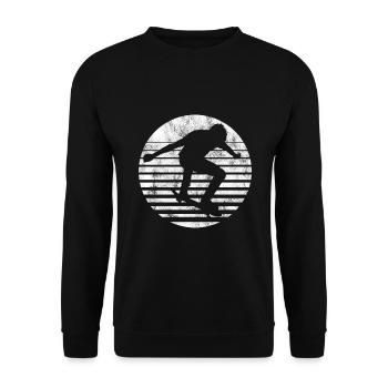 Skateboarder Skateboard Skater Skate Skateing - Unisex Sweatshirt - black - Front - Alina (178cm) & Michal (187cm)