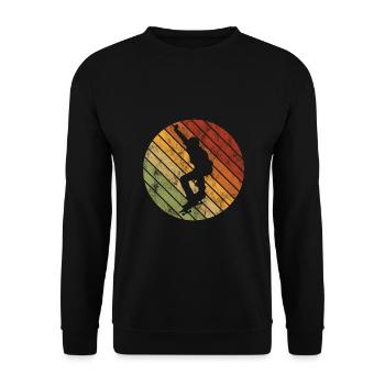 Skateboard Skateboarder Skater Skate Skateing - Unisex Sweatshirt - black - Front - Alina (178cm) & Michal (187cm)