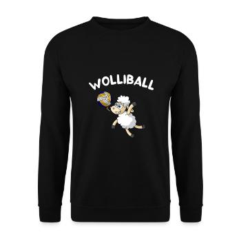 Schaf Ballsport Ball Beachvolleyball Volleyball - Unisex Pullover - Schwarz - Vorne - Alina (178cm) & Michal (187cm)