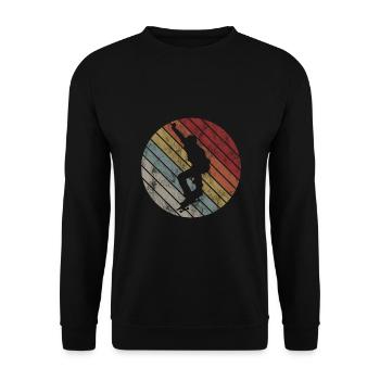Skateboard Skateboarder Skater Skate Skateing - Sweat-shirt Unisexe - noir - Devant - Alina (178cm) & Michal (187cm)