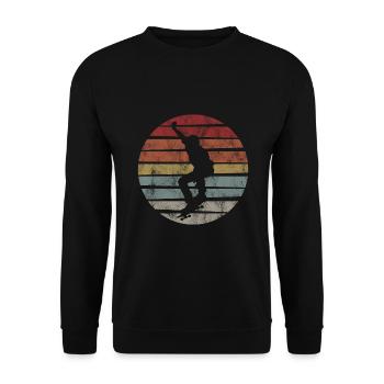 Skateboard Skateboarder Skater Skate Skateing - Unisex Sweatshirt - black - Front - Alina (178cm) & Michal (187cm)