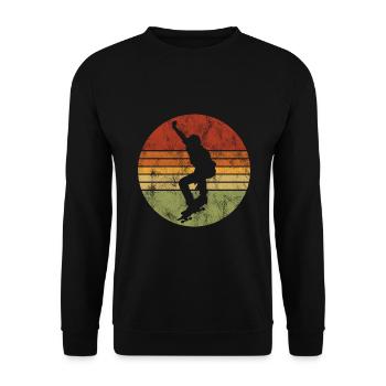 Skateboard Skateboarder Skater Skate Skateing - Unisex Sweatshirt - black - Front - Alina (178cm) & Michal (187cm)