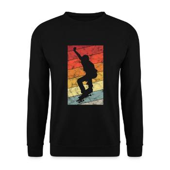 Skateboard Skateboarder Skater Skate Skateing - Sweat-shirt Unisexe - noir - Devant - Alina (178cm) & Michal (187cm)