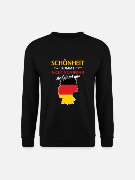 Nationalität Sportmannschaft Fan Deutschland - Unisex Pullover - Schwarz