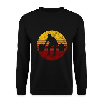 Musculation Bodybuilder GYM Fitnessstudio Retro - Sweat-shirt Unisexe - noir - Devant - Alina (178cm) & Michal (187cm)