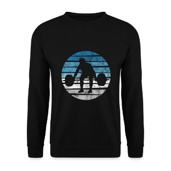 Musculation Bodybuilder GYM Fitnessstudio Retro - Sweat-shirt Unisexe - noir - Devant - Alina (178cm) & Michal (187cm)