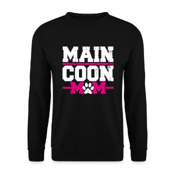 Maine Coon Mom Maine Coon Owner Cat Lover - Unisex Sweatshirt - black - Front - Alina (178cm) & Michal (187cm)