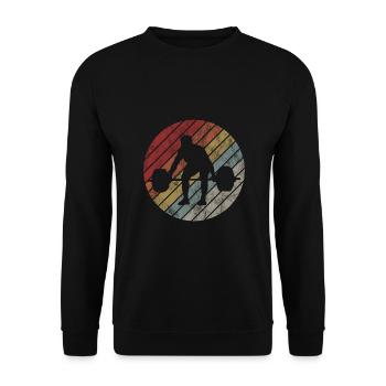 Musculation Bodybuilder GYM Fitnessstudio Retro - Sweat-shirt Unisexe - noir - Devant - Alina (178cm) & Michal (187cm)