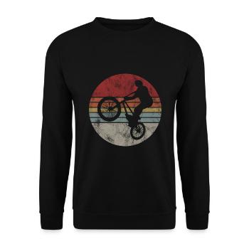 BMX Vélo Vélo Rétro Cadeau Vélo Motocross - Sweat-shirt Unisexe - noir - Devant - Alina (178cm) & Michal (187cm)