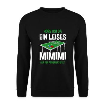 Tischtennisschläger Ping Pong Tischtennis - Unisex Pullover - Schwarz - Vorne - Alina (178cm) & Michal (187cm)