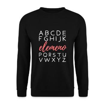 Alphabet elemeno - Teaching School Teacher - Unisex Sweatshirt - black - Front - Alina (178cm) & Michal (187cm)