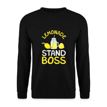 Limonadenstand Boss Zitronensaft Geschenk - Unisex Pullover - Schwarz - Vorne - Alina (178cm) & Michal (187cm)