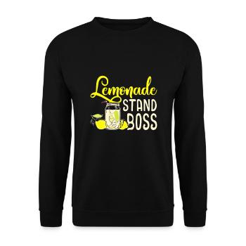 Lemonade Stand Boss Funny Lemon Juice Business - Unisex Sweatshirt - black - Front - Alina (178cm) & Michal (187cm)