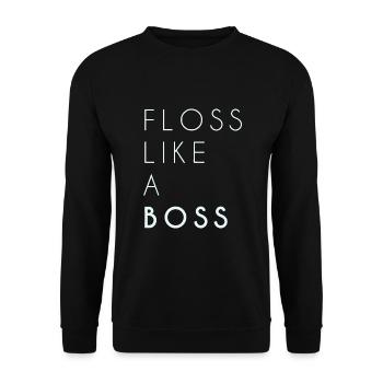 Soie dentaire comme un patron drôle de dentiste dents dentaires - Sweat-shirt Unisexe - noir - Devant - Alina (178cm) & Michal (187cm)