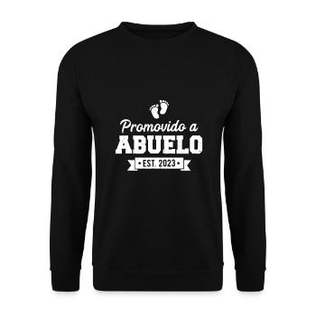 Promovido A Abuelo 2023, Spanish Grandpa Promoted - Unisex Sweatshirt - black - Front - Alina (178cm) & Michal (187cm)