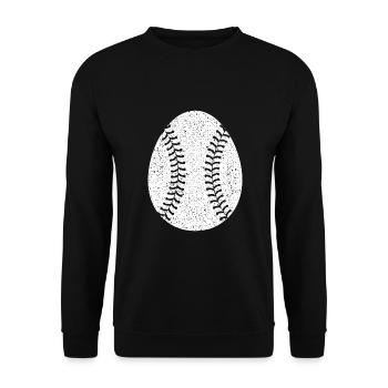 Baseball Happy Easter Egg Hunting Cute Sport Lover - Unisex Sweatshirt - black - Front - Alina (178cm) & Michal (187cm)