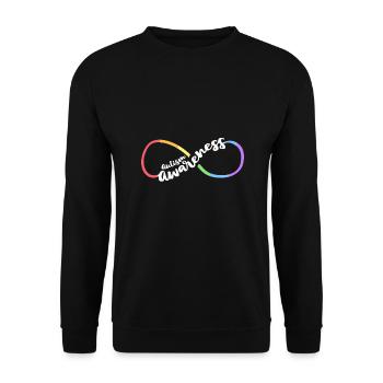 Autism Awareness Autistic Acceptance Rainbow - Unisex Sweatshirt - black - Front - Alina (178cm) & Michal (187cm)