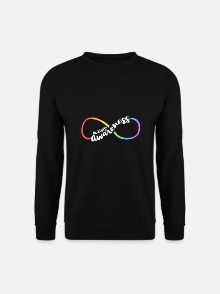 Autism Awareness Autistic Acceptance Rainbow - Unisex Sweatshirt - black