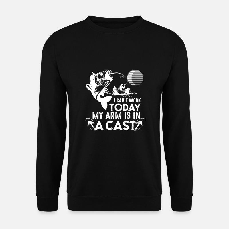 Ich kann heute nicht arbeiten, mein Arm ist eingegipst - Unisex Pullover - Schwarz