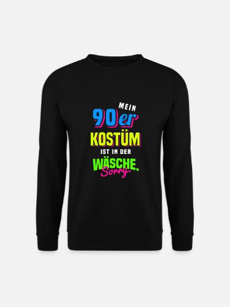 90er Jahre Mottoparty 1990er Neunziger Kostüm - Unisex Pullover - Schwarz